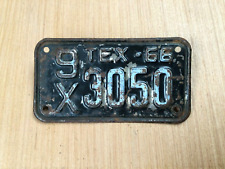 VINTAGE 1966 TEXAS MOTORCYCLE LICENSE PLATE 9X 3050 picture