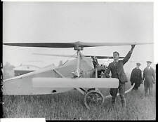 Young Henry A Berliner examining the propellers 1922 OLD PHOTO picture