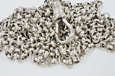 muff or guard chain silver belcher antique collectible 60 inch 25grams picture