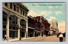 Jacksonville FL-Florida, Forsythe Street Looking West, Vintage Postcard picture