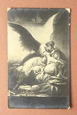 Kiss of DEVIL. Tsarist Russia postcard 1906s DEMON. Devil Temptation love woman  picture