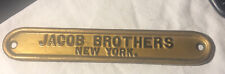 Vintage Cast Iron Plate Jacob Brothers New York 14-1/2” Gold And Black picture
