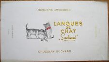 'Cat Tongues' 1920s French Chocolate Box Labels-Chocolat Suchard Langues de Chat picture