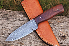 HandMade Bushcraft Damascus Hunting Knife - Hand Forged Damascus Steel 2677 picture