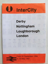 British Rail Pocket Timetable Intercity Derby Nottingham London September 1986 picture