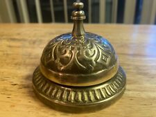 Brass Bell Service Counter Kitchen Hotel Desk Lobby Antique Victorian Style USED picture