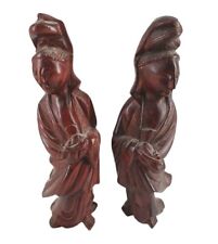 Hand Carved Wood Kwan Yin Guanyin 2 Female Buddha Rosewood 5