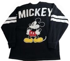 Disney Authentic Mickey Mouse Spellout Spirit Jersey Black Size Medium picture