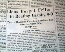 Best DETROIT LIONS Very 1st NFL Football Game Franchise History 1934 Newspaper   picture