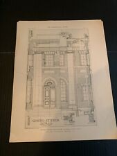 1903 Post Office Marshalltown Iowa Exterior Details Architectural Drawing Print picture