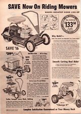 1961 Garden Mark Reel Riding Lawn Mower Wards Vtg Print Ad picture