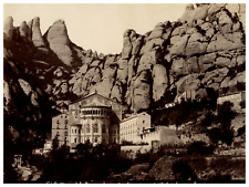 Spain, Montserrat, Monastery View, East Side Vintage Print, Tirage albu picture