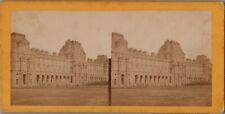 Louvre Museum Paris, France Rare 1870s Antique Albumen Stereoview Photo picture
