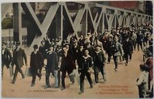 Vintage Postcard German Mobilization Reservists on way to Railroad Station AA22 picture