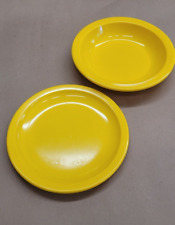 Vintage Lot of Texas Ware 138 Plate & Dallas Ware B-75 Bowl Yellow Melamine picture