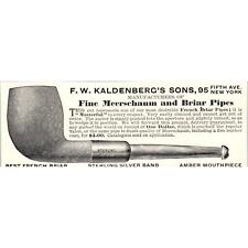 F.W. Kaldenberg's Sons Meerschaum & Briar Pipes NY c1905 Victorian Ad AF1-CM4 picture
