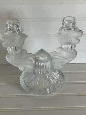 Vintage Large Bohemian Crystal Candle Art Deco Stick Holder 9” W X 8” H picture