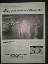 1942 SOLIDERS BOARDING TRAIN WWII vintage GO PULLMAN Trade print ad picture