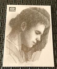 2022 Star Wars Galaxy Anakin Skywalker/Vader 1/1 Sketch Card Andrew Fry Auto 🔥 picture