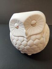PartyLite - Nature’s Love - White Ceramic Baby Owl Votive/Tea Light Candle picture