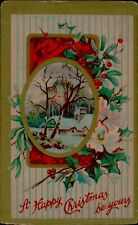 Postcard Holiday A Happy Christmas be Yours Divided Back picture