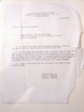 1952 LT. COL. ROBERT M. SCHWARTZ FORD ORD. VINTAGE LETTER GREAT FOR COLLECTION picture