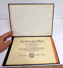 Vintage Actual University Of Miami Bachelor Of Education Degree 1951 Signed picture