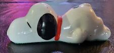 Vintage Peanuts Snoopy Laying Down Ceramic Paper Weight SHULTZ picture