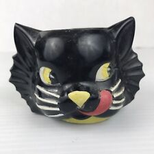 Vintage 1950s Lucky Black Cat Plastic Cup Halloween picture