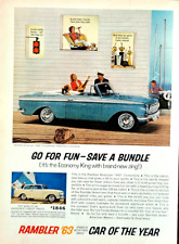 Rambler American 440 Convertible Original 1963 Vintage Print Ad picture