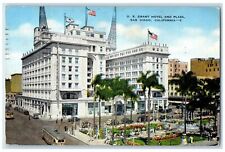 1945 US Grant Hotel & Plaza Restaurant Building San Diego California CA Postcard picture