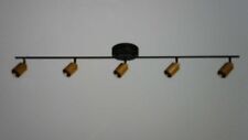 4 ft. 2450 Lumens Black and Brass Modern LED Track Light, 7-Watt 5-Bulb Fixed Ra picture