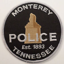 Monterey Police Tennesswee Est 1893  Uniform Patch #Pd-Wh picture