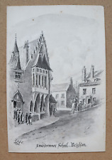 Brighton, Swan Downer School, ( Dyke Rd ) Small Etching 1892 C.LG=C picture
