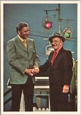 c1970s JIMMY DURANTE Postcard Shaking Hands with ORAL ROBERTS / TV Appearance picture