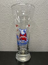 Vintage 1987 Spuds MacKenzie Bud Light Beer Party Animal 7” Tall Glass Pilsner picture