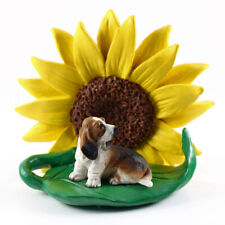 Basset Hound Sunflower Figurine picture