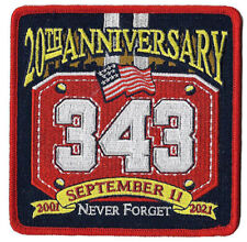 9-11 20th Anniversary 343 Never Forget Helmet Shield NEW Fire Patch . picture