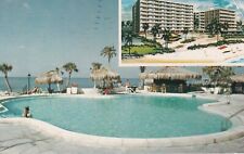 Clearwater Beach Florida Holiday Inn Postcard Double Postmarked 1974 Used picture