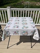 Vintage Retro Four Color Printed Startex By- Mode Tablecloth Floral picture