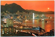 Postcard - Beautiful dusk scene of Victoria - Hong Kong, China picture