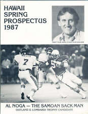 1987 Hawaii Spring Prospectus Football Media Guide CFBmg34 picture