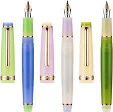 3 PCS  Jinhao 82 Fountain Pen Mixed Macaron Color Acrylic EF/F/M Gold Trim Pens picture