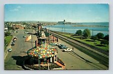 Ontario Canada Port Arthur Waterfront Scenic Aerial View Chrome WOB Postcard picture