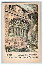 1939 Spanish Fan Window, Old New Orleans Louisiana LA Unposted Postcard picture