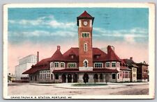 Postcard Grand Trunk RR Station, Portland, Maine 1918 E51 picture