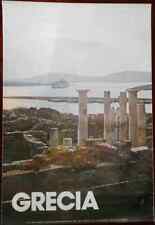 Original Poster Greece ?????? Grecia Island Delos Ruins ????? Poles Sea Ship '76 picture