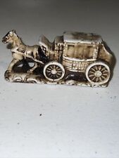 Vintage Horse and Wagon handmade ceramic hand painted brown decor trinkets picture