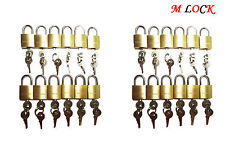 Lot of 24 Small Brass Padlock (20MM) 0.79 inch Mini Tiny Locker Box Jewelry New picture