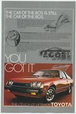 Toyota Celica CT Liftback Car for Today and Years to Come 1978 Vintage Ad  picture